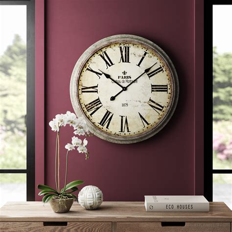 white farm house metal clock|Country / Farmhouse Wall Clocks You'll Love .